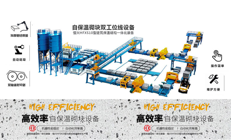 勻質保溫砌塊生産線客戶現場